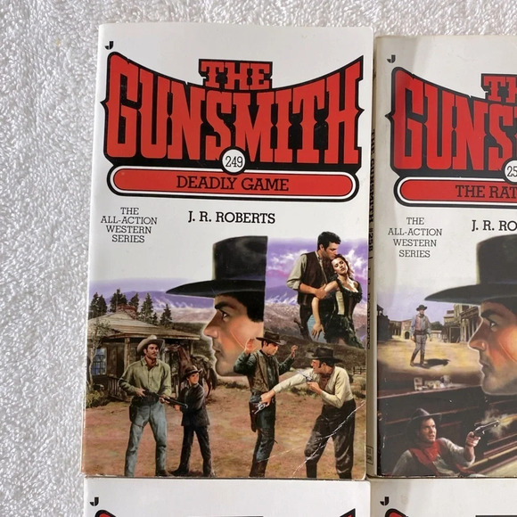 Vintage The Gunsmith All Action Western Romance Novel x4 - Picture 2 of 14